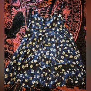 Hot Topic Black and White Skull dress